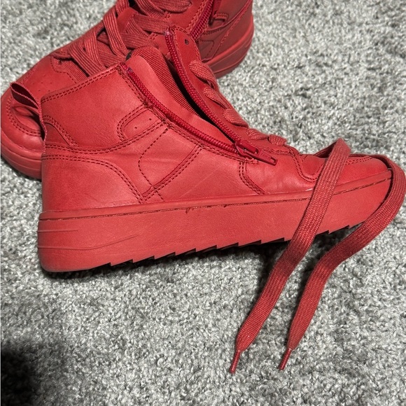 Zara Red Sneakers with High-Top Design and Zipper Size Closure Size 34 EU - Picture 9 of 10